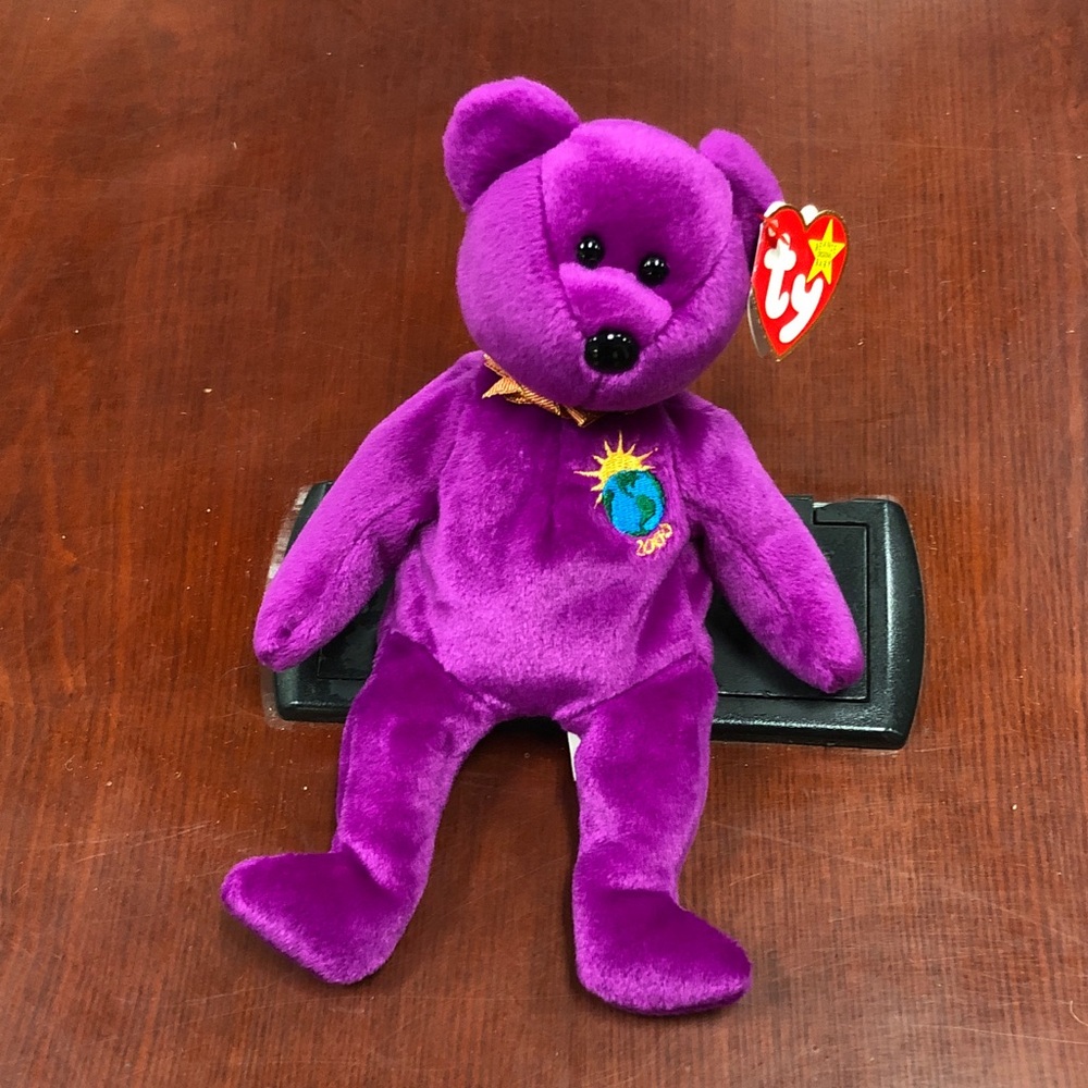 Ty Beanie Babies Purple Bear Plush “Millennium